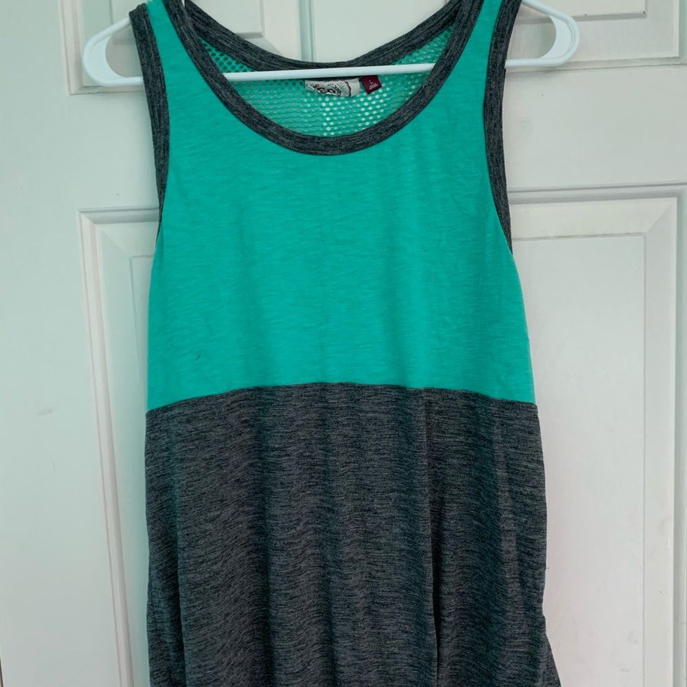 Aqua/Grey Tank Top